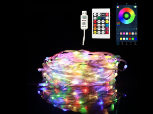 Smart RGBIC LED Fairy String Light 5m 10m IP65 ውሃ የማይገባ የሊድ ​​ሕብረቁምፊ መብራት