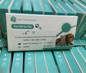 宠物快速检测试剂盒 4 合 1 无形体、心丝虫、犬埃利希体 CHW/ANA/LYM/EHR 快速检测
