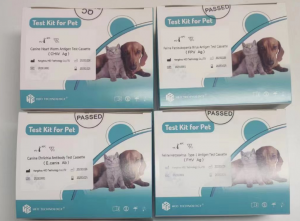 Canine CPV жана CCV айкалыштырылган тест кассетасы (коллоиддик алтын)