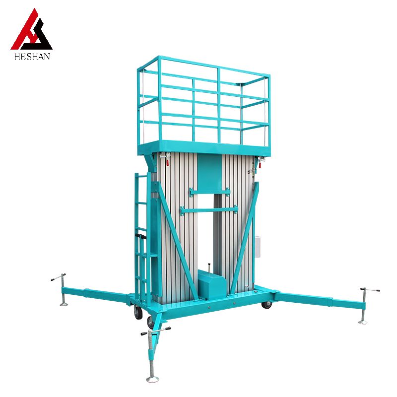 Professional Design Big Manlift - Double Mast Aluminum Work Lifts – Heshan detail pictures