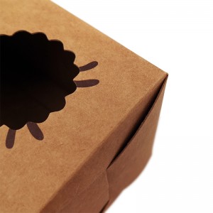 קופסת נייר קרפט אמריקאית ממוחזרת לסביבה UV לבן 300 גרם עם ידית לכדורי מייבש צמר