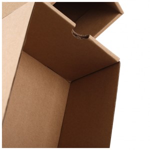 Imballaggio per scarpe con scatola in cartone ondulato marrone di dimensioni personalizzate
