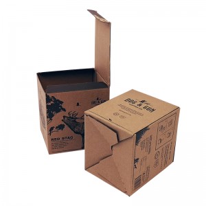 ការបោះពុម្ពកាំរស្មី UV Kraft Paper Degradable Materials Package Box for Coffee Tea