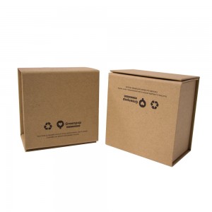 Fabriks OEM Custom Recycled Lyx Magnetic Kraft Packaging Grå Board Folding Snap Classic Present Box