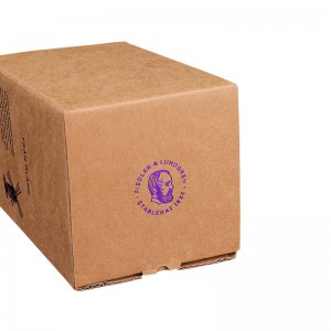 Poceni proizvajalčeva embalaža Kraft, ki jo je mogoče reciklirati, škatla iz valovitega papirja