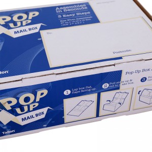 Pabrik Custom White Cardboard Corrugated Packaging Carton Transport Box kanggo Susu