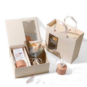Luksuzna kutija za pakovanje PVC prozor Poklon kartonska kutija za aromaterapiju