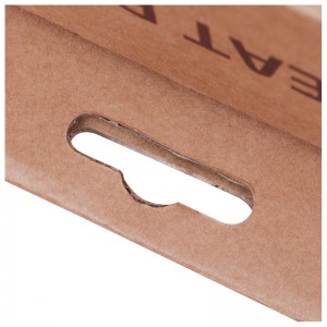 Ambalaj Kraft OEM personalizat, cutie ondulată din hârtie degradabilă cu suspendare