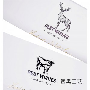 Chinese Factory Folding Gift Box Biscuits Packaging With Black Hot Stamping Logo