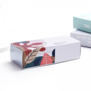 Прилагодена фиока Кутија за пакување со бела карта за десерт за пециво
