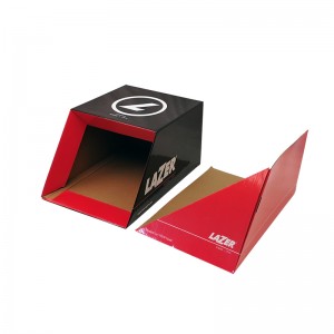Приспособено печатење Цврста брановидна хартија со е-флејта Уникатна кутија за пакување за шлемови