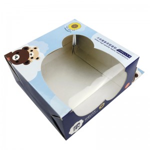 Recyclable Printed Paper Package Baby Box with Window Paper Handle