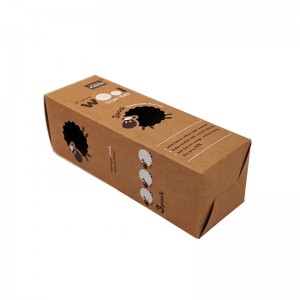Boîte de papier Kraft américain recyclé environnemental blanc UV 300gsm avec poignée pour boules de séchage de laine