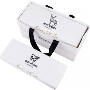 Китайска фабрична сгъваема подаръчна кутия за бисквити с черно горещо щамповано лого