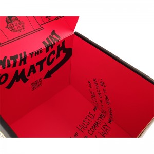 कैप के लिए चीन लक्जरी OEM डबल प्रिंटिंग रंग नालीदार कार्टन पैकेज उपहार बॉक्स