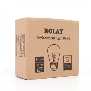 Kraft Recyclable Materials RETF Corrugated Carton Package Gift Box ho an'ny jiro LED