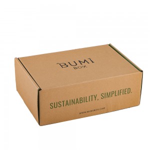 Custom nga Gidak-on Duha ka kilid nga Giimprinta nga Kraft Cardboard Box Corrugated Packaging Box Carton