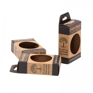 Kaiapuni Friendly Recyclable Materials 300gsm Kraft Paper Box with Handle for Package Light Thing