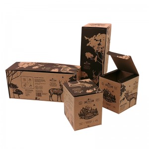 UV printing Kraft Paper Degradable Materials Package Box for Coffee Tea