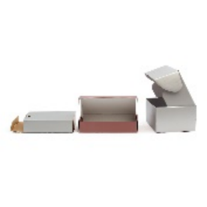 Kleiner, robuster ECT-Wellpappenkarton in Pantone-Farbe in Silber, Express-Versandkarton für High-Tech-Produkte