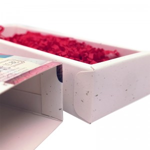 Cutie cu sertar mic pliabil din hârtie albă de carton cu imprimare personalizată