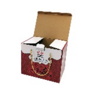 China fabricante OEM impressão em cores de papelão ondulado caixa de presente com alça