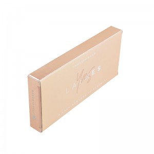Embalagem de cílios de caixa de estampagem dourada rosa de luxo com impressão personalizada de fábrica chinesa