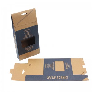 Caixa feita sob encomenda do papel de embalagem de Brown da impressão do fornecedor chinês com janela do entalhe