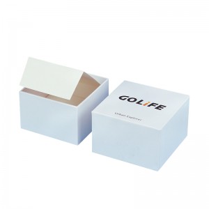 Kemasan Putih Mewah Penutup Karton Abu-abu & Baki Kotak Karton Hadiah Klasik untuk Gelang Olahraga