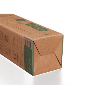 Fabréck Grousshandel Kraft 100% ofbaubar recycléierbar Staark Package gewellte Versandpabeier Box fir Sports Waasserfläsch