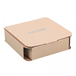 Silver Stamping Small Kraft Paper Packaging Corrugated Box for Cosmetic