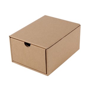 Emballage ondulé adapté aux besoins du client de chaussures de boîte de tiroir de Brown de taille