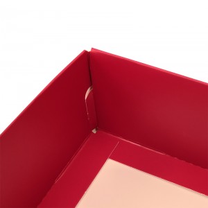 Caja de envío de regalo corrugada y de papel de cartón con cubierta y bandeja de impresión de logotipo dorado con estampado en caliente de lujo