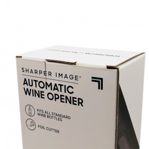 Caixa de papel ondulado fino de impressão personalizada Caixa de embalagem de produtos de flauta F Caixa de embalagem abridor de vinho