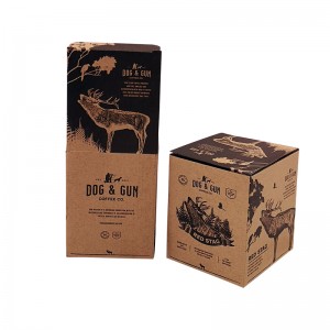 Boîte d'emballage de matériaux dégradables en papier kraft d'impression UV pour le thé au café
