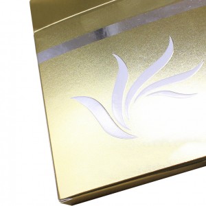 Luksuzna kutija s prozorom za pakiranje umjetnih trepavica sa zlatnim pečatom