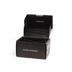 B-flute Corrugated Board Tablet Stand Black Mailing Box
