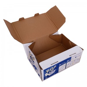 Kilang Custom White Cardboard Pembungkusan Beralun Kotak Pengangkutan Kadbod untuk Susu