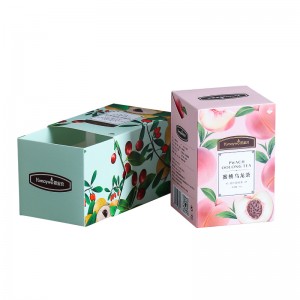 جعبه بسته بندی کاغذی رنگارنگ کارت سفید رنگارنگ برای کیسه چای