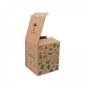 Çapkirina rengîn Boxa Kaxezê ya Recycled Kraft Box Packaging Cardboard Corrugated