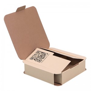 Сребрена печат Мала Крафт хартија Брановидна кутија за пакување за козметика
