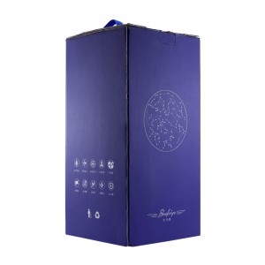 Poklon kutija za pakiranje s logotipom Sea Blue Silver i vrpcom