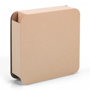 Silver Stamping Lytse Kraft Paper Packaging Corrugated Box foar Cosmetic