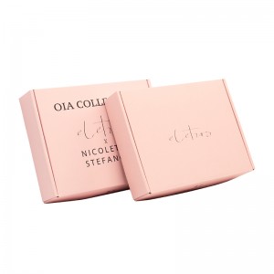 Double-Sided Full Color Printing Cute Pink  Folding Box
