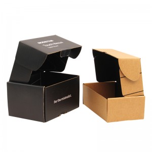 ໂຄງສ້າງ RETF Fit Low Height OEM Design Kraft Colorful Corrugated Double Sides Printing Carton Delivery Paper Gift box