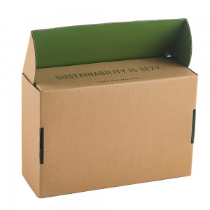 Custom nga Gidak-on Duha ka kilid nga Giimprinta nga Kraft Cardboard Box Corrugated Packaging Box Carton
