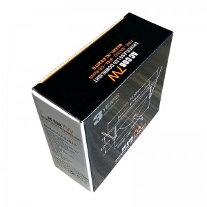 C Hộp giấy dày màu đen Tuck Hộp sản phẩm hàng đầu Bao bì LED B-sáo