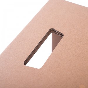 Printing Storage Office Desktop Organizer လက်ကိုင်ပါရှိသော Corrugated Folding Box