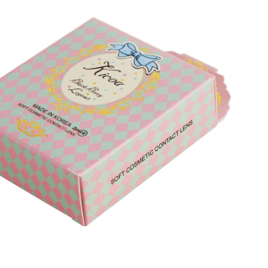 Color Paper Box 22pt Card Stock Golden Hot Stamping Cosmetic ထုပ်ပိုးခြင်း။