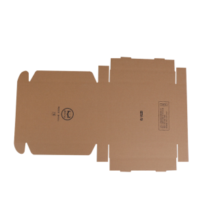 פלקסו הדפסת לוגו זול דואר חום קופסת נייר גלי ממוחזר
